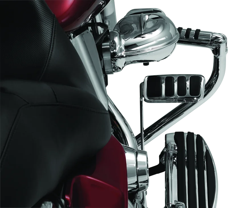 Kuryakyn ISO Brake Pedal Pad Longhorn Chrome - Side View