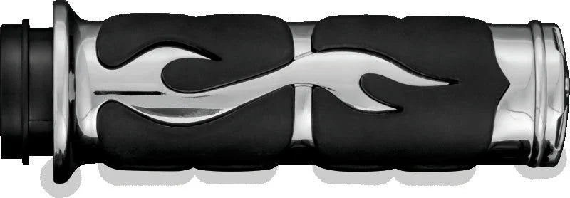 Kuryakyn ISO Flame Grips Metric Chrome - Main Product View
