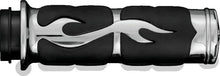 Load image into Gallery viewer, Kuryakyn ISO Flame Grips Metric Chrome - Main Product View