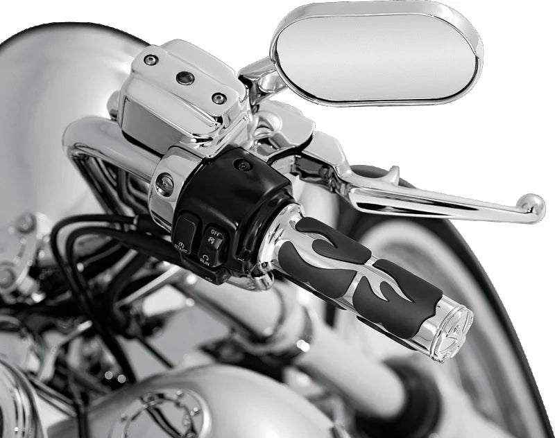 Kuryakyn ISO Flame Grips Metric Chrome - Side View