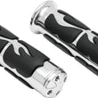 Load image into Gallery viewer, Kuryakyn ISO Flame Grips Metric Universal 1inch Chrome