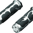 Load image into Gallery viewer, Kuryakyn ISO Flame Grips Throttle-By-Wire Chrome