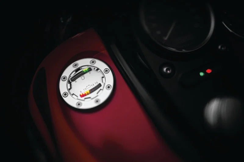 Kuryakyn Informer LED Fuel & Battery Gauge Chrome - Side View
