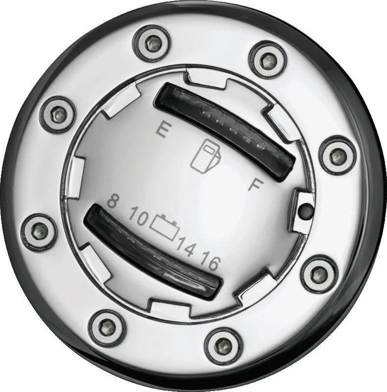 Kuryakyn Informer LED Fuel & Battery Gauge Chrome - Back View