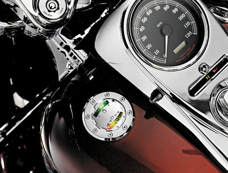 Kuryakyn Informer LED Fuel & Battery Gauge Chrome - Installation View