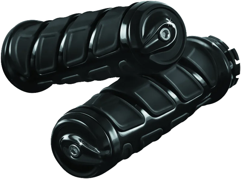 Kuryakyn Kinetic Grips Indian Gloss Black - Side View