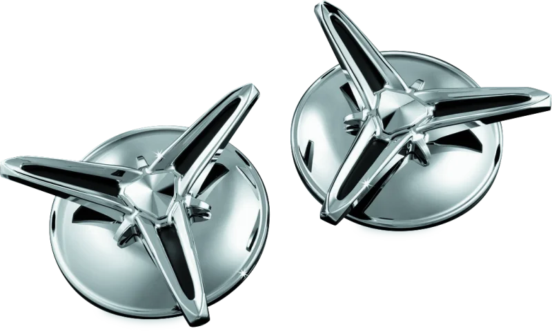 Kuryakyn Knock-Off Center Caps For Trikes Chrome - Main Product View
