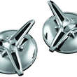Load image into Gallery viewer, Kuryakyn Knock-Off Center Caps For Trikes Chrome - Main Product View
