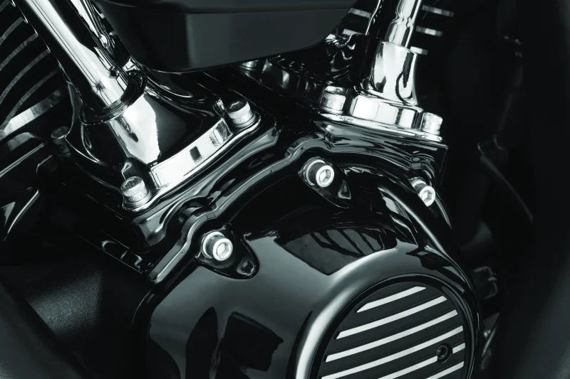 Kuryakyn Kool Kaps Engine Kit Milwaukee-8 Gloss Black - Side View