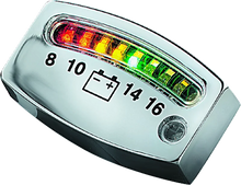 Load image into Gallery viewer, Kuryakyn LED Battery Gauge Universal Chrome - Main Product View