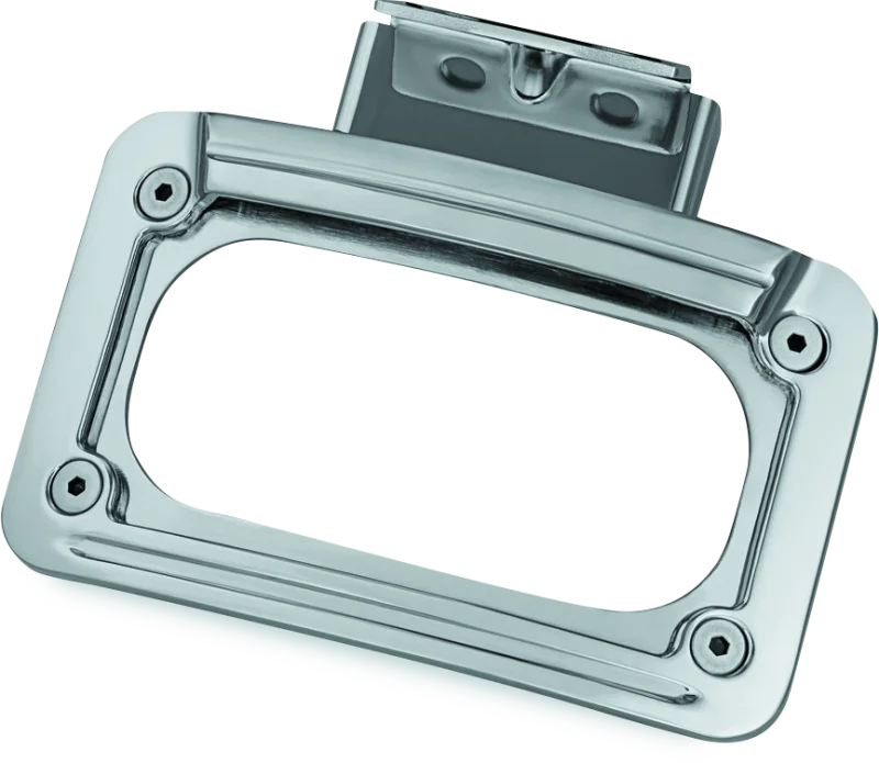 Kuryakyn L.E.D. Curved License Plate Frame Indian Chrome - Main Product View