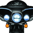 Load image into Gallery viewer, Kuryakyn LED Front Turn Signal Conversion Flat Style Insert Amber Lens - Detail View