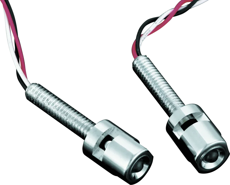 Kuryakyn LED License Plate Light With Red Accent Light Universal Chrome - Main Product View