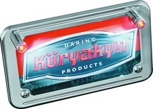 Load image into Gallery viewer, Kuryakyn LED License Plate Light With Red Accent Light Universal Chrome - Side View