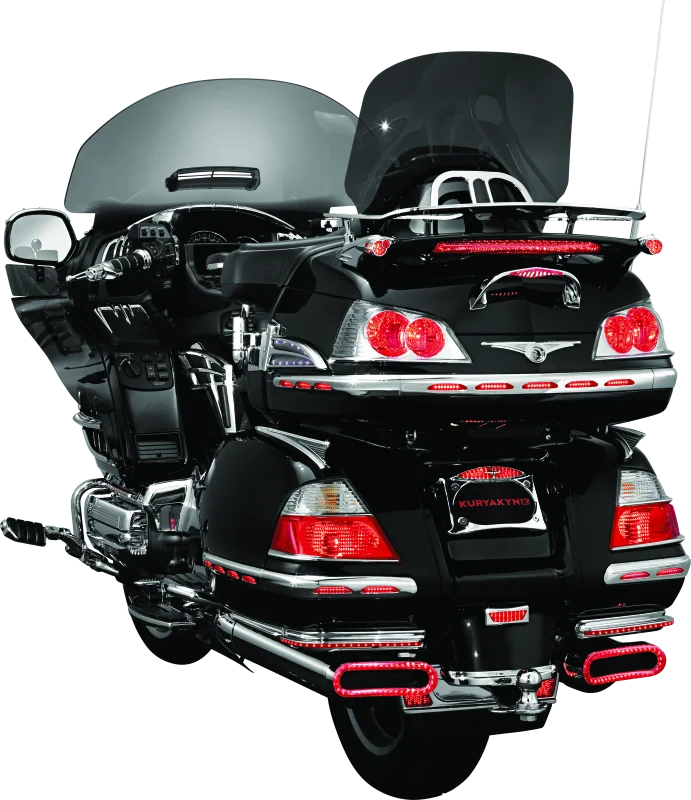 Kuryakyn L.E.D. Lighted Trunk Lid Handle 01-17 GL1800 Chrome - Back View