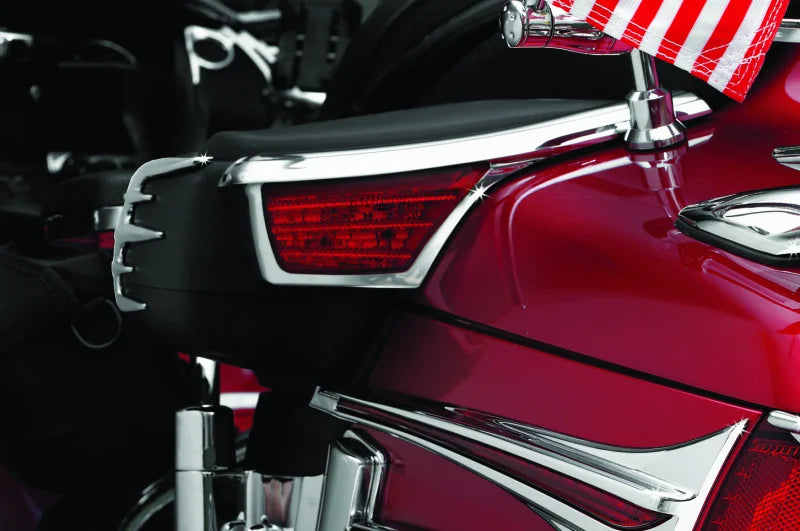 Kuryakyn L.E.D. Passenger Armrest Trim With Turn Signal 06-17 GL1800 Chrome - Detail View