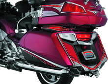 Load image into Gallery viewer, Kuryakyn L.E.D. Rear Fender Tip 12-17 GL1800 Chrome Red Lens - Side View