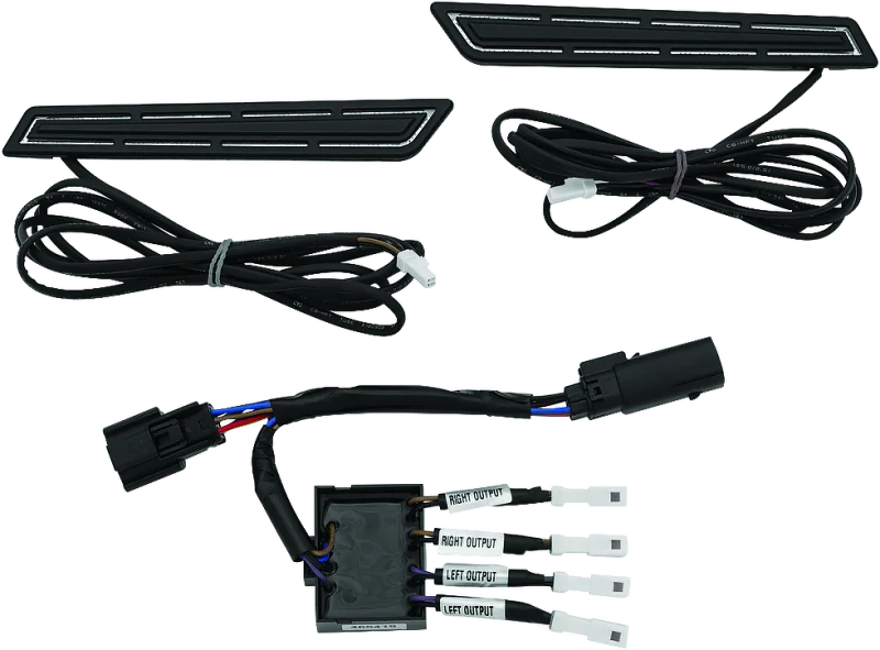 Kuryakyn LED Saddlebag Hinge Accents Black - Main Product View
