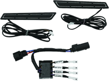 Load image into Gallery viewer, Kuryakyn LED Saddlebag Hinge Accents Black - Main Product View