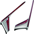 Load image into Gallery viewer, Kuryakyn L.E.D. Vertical Rear Light Strips 12-17 GL1800 Chrome Red Lens - Main Product View
