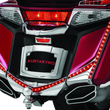 Load image into Gallery viewer, Kuryakyn L.E.D. Vertical Rear Light Strips 12-17 GL1800 Chrome Red Lens - Side View