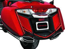 Load image into Gallery viewer, Kuryakyn L.E.D. Vertical Rear Light Strips 12-17 GL1800 Gloss Black Smoke Lens - Side View