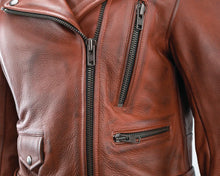 Load image into Gallery viewer, Kuryakyn Leather By River Road Arabian Spice Leather Jacket Red Womens - Small - Additional View 5