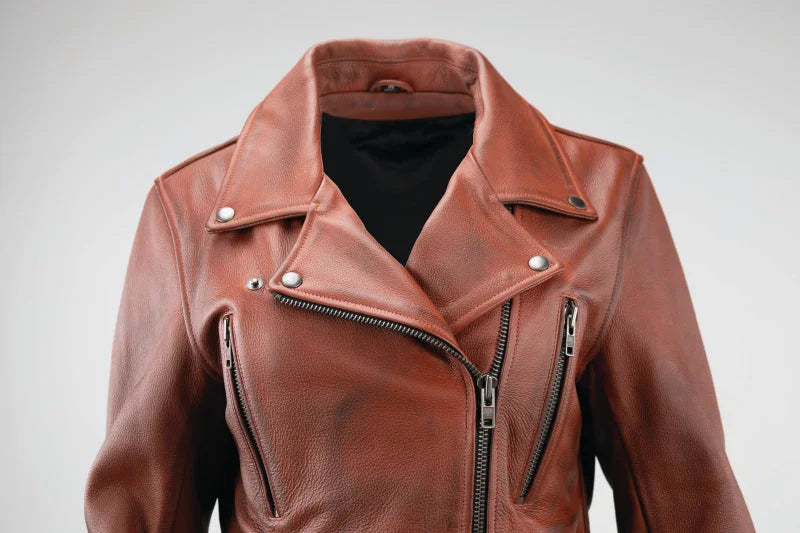 Kuryakyn Leather By River Road Arabian Spice Leather Jacket Red Womens - Small - Additional View 7