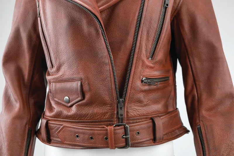 Kuryakyn Leather By River Road Arabian Spice Leather Jacket Red Womens - Small - Additional View 9