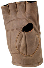 Load image into Gallery viewer, Kuryakyn Leather By River Road Buster Vintage Shorty Gloves Black - Medium - Side View