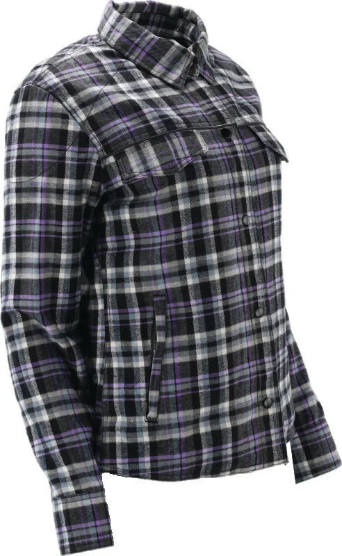 Kuryakyn Leather By River Road Cameo Flannel Moto Shirt Womens - Small - Side View