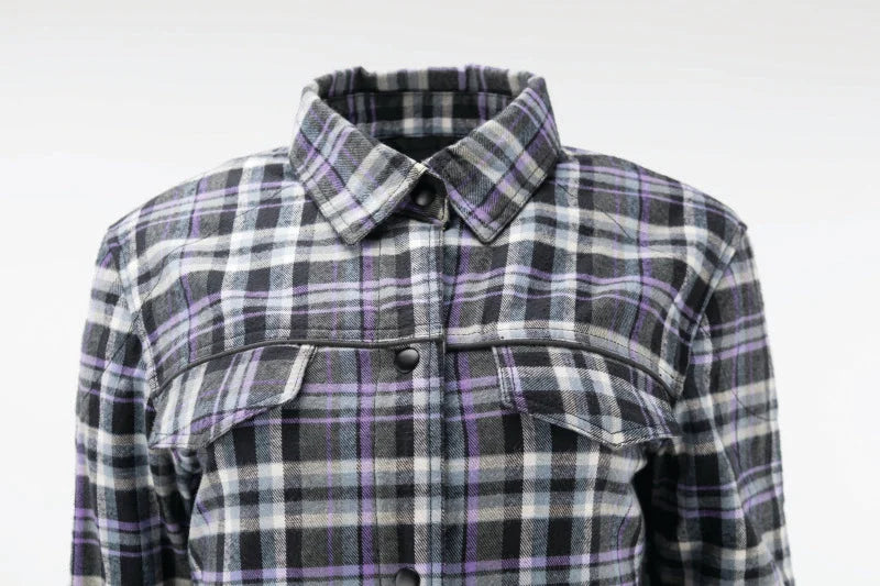 Kuryakyn Leather By River Road Cameo Flannel Moto Shirt Womens - Small - Additional View 8