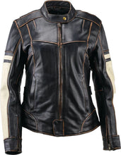 Load image into Gallery viewer, Kuryakyn Leather By River Road Dame Vintage Leather Jacket Black Womens - Medium