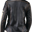 Load image into Gallery viewer, Kuryakyn Leather By River Road Dame Vintage Leather Jacket Black Womens - Small - Side View