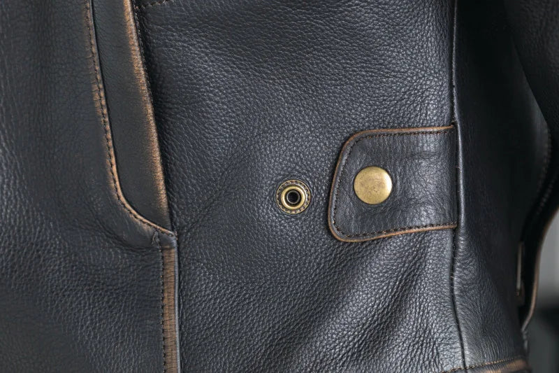Kuryakyn Leather By River Road Dame Vintage Leather Jacket Black Womens - Small - Additional View 10