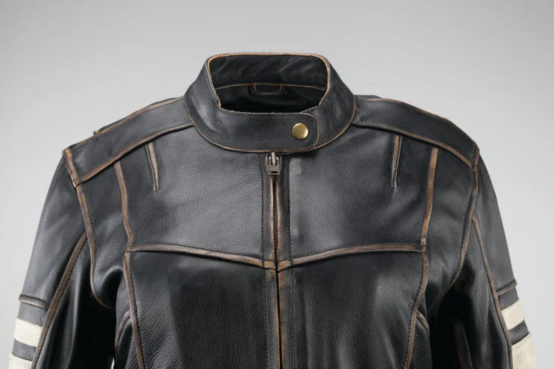 Kuryakyn Leather By River Road Dame Vintage Leather Jacket Black Womens - Small - Additional View 12