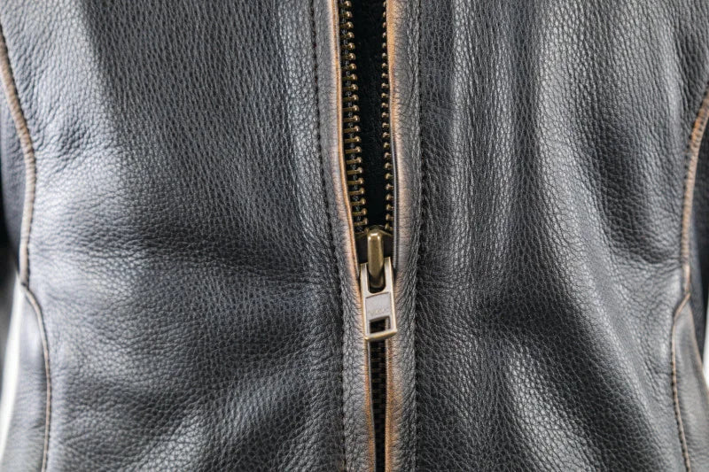 Kuryakyn Leather By River Road Dame Vintage Leather Jacket Black Womens - Small - Additional View 13