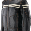 Load image into Gallery viewer, Kuryakyn Leather By River Road Hoodlum Vintage Leather Jacket Black - Small - Installation View