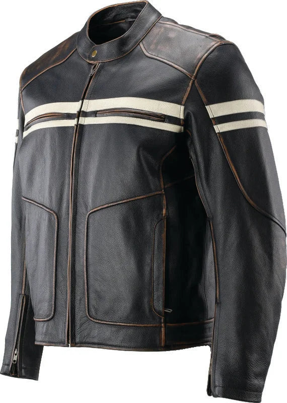 Kuryakyn Leather By River Road Hoodlum Vintage Leather Jacket Black - Small - Installation View