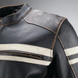 Load image into Gallery viewer, Kuryakyn Leather By River Road Hoodlum Vintage Leather Jacket Black - Small - Additional View 6