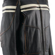 Load image into Gallery viewer, Kuryakyn Leather By River Road Hoodlum Vintage Leather Jacket Black - Small - Additional View 7
