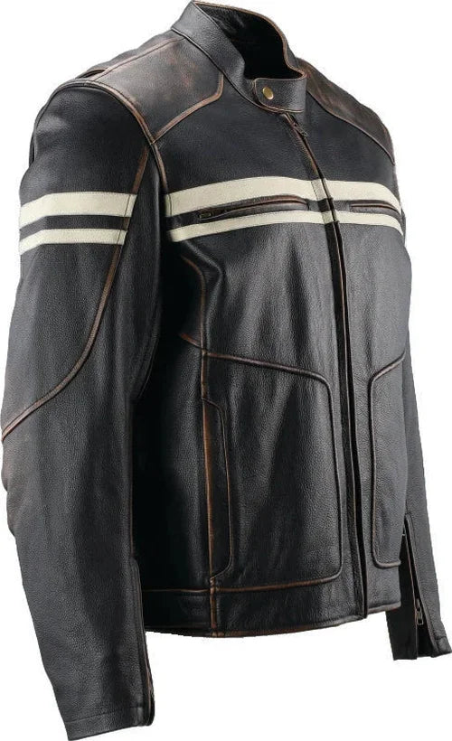 Kuryakyn Leather By River Road Hoodlum Vintage Leather Jacket Black - Small - Additional View 7