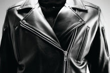 Load image into Gallery viewer, Kuryakyn Leather By River Road Ironclad Classic Leather Jacket Black - Small - Back View