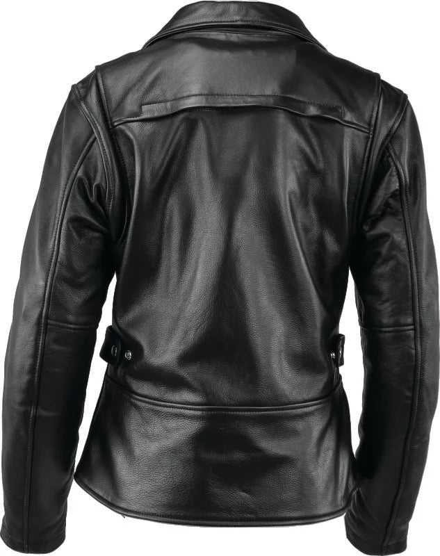 Kuryakyn Leather By River Road Ironclad Classic Leather Jacket Black Womens - Small - Side View