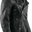 Load image into Gallery viewer, Kuryakyn Leather By River Road Ironclad Classic Leather Jacket Black Womens - Small - Back View