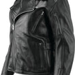 Load image into Gallery viewer, Kuryakyn Leather By River Road Ironclad Classic Leather Jacket Black Womens - Small - Installation View