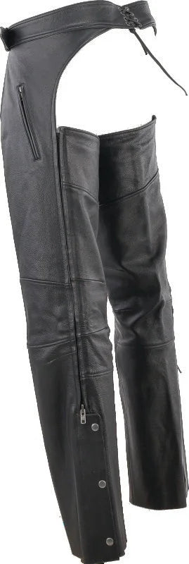 Kuryakyn Leather By River Road Longhaul Leather Chaps Black - Large - Back View