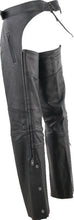 Load image into Gallery viewer, Kuryakyn Leather By River Road Longhaul Leather Chaps Black - Large - Back View