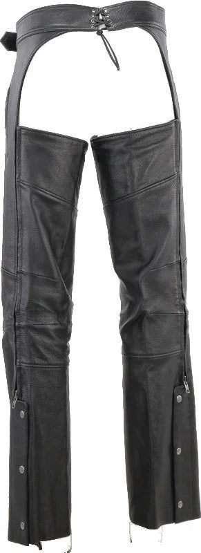Kuryakyn Leather By River Road Longhaul Leather Chaps Black - Large - Installation View