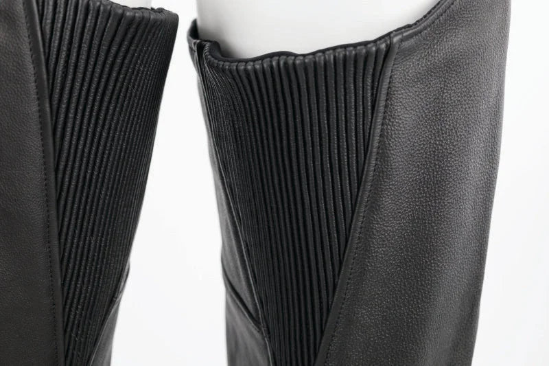 Kuryakyn Leather By River Road Longhaul Leather Chaps Black - Large - Additional View 8